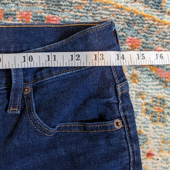 J. Crew 10" High Rise Skinny Button Fly Dark Wash Jean Size 27 - Picture 9 of 11